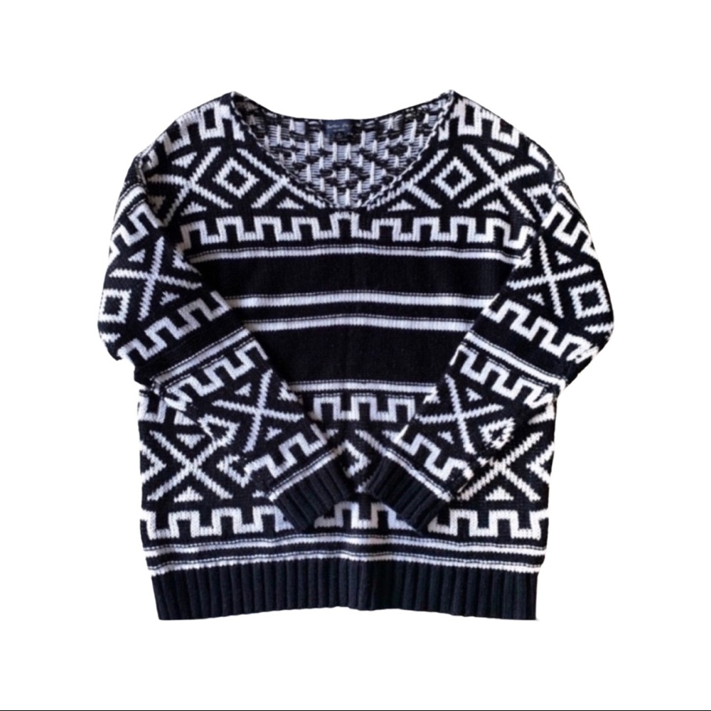 V Neck Knit Sweater